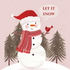 Aktion 👏 Paperproducts Design Servietten 33x33 Cm Snowman In Rosé 😍