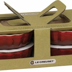 Bester Verkauf ⭐ Le Creuset 4er Set Tarteform 11 Cm Kirschrot 🛒